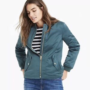 J. Crew Bomber Jacket Size XS Hunter Green